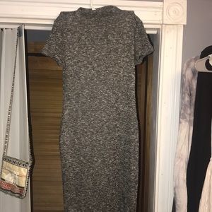 Grey/white sweater dress